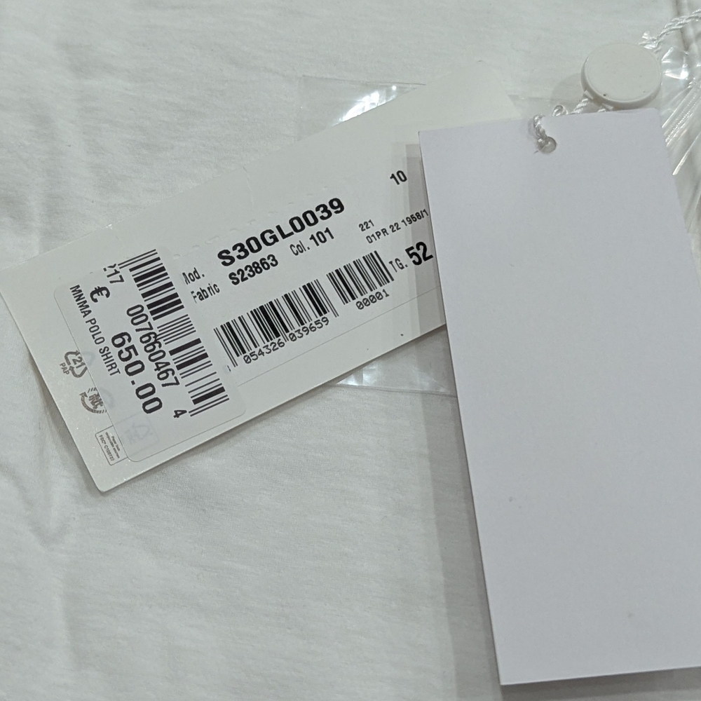 $850 Mens MM6 Maison Margiela Bird Embroidered LS Henley Shirt White 52 US 42 - Picture 9 of 9